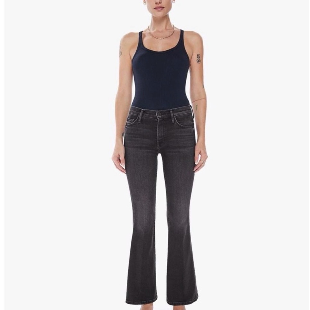 Mother Weekender Black Flare Jeans